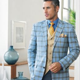 Windowpane Wool/Cashmere Sportcoat
