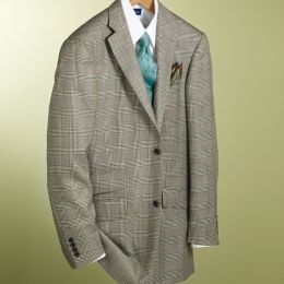 Glen Plaid Silk/Wool Two-Button Sportcoat