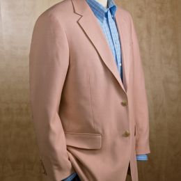 Textured Solid Silk/Wool Sportcoat