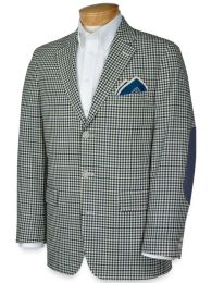 Gingham Cotton Three-Button Sportcoat