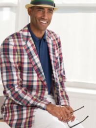 Madras Cotton Two-Button Sportcoat