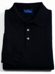 Merino Wool Long Sleeve Polo