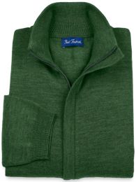 Merino Wool Blend Full Zip Cardigan Sweater