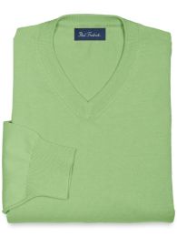 V-Neck Pima Cotton Long Sleeve Knit