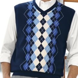 Argyle Pullover Vest 100% Cotton