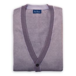 Birdseye Silk/Cotton Cardigan Vest