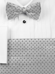 Textured Italian Silk Bow Tie & Cummerbund Set