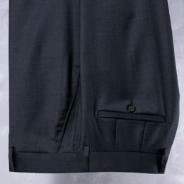 Italian Wool Gabardine Flat Front Trouser