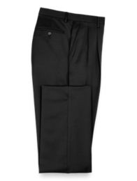 100% Wool Gabardine Pleated Front Pants