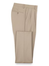 100% Wool Gabardine Pleated Front Pants
