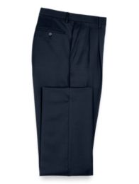 100% Wool Gabardine Pleated Front Pants