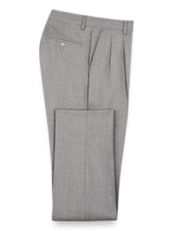 Wool Gabardine Pleated Pants Paul Fredrick