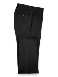 100% Wool Gabardine Flat Front Pants