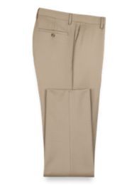 100% Wool Gabardine Flat Front Pants