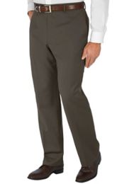 100% Wool Gabardine Flat Front Pants