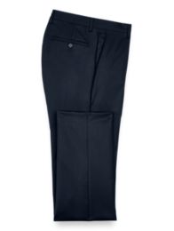 100% Wool Gabardine Flat Front Pants