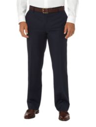 100% Wool Gabardine Flat Front Trim Fit Pants