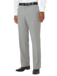 100% Wool Gabardine Flat Front Trim Fit Pants