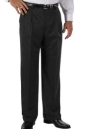 100% Wool Gabardine Wrinkle & Stain Resistant Pleated Front Pant