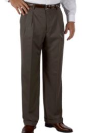 100% Wool Gabardine Wrinkle & Stain Resistant Pleated Front Pant