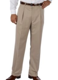 100% Wool Gabardine Wrinkle & Stain Resistant Pleated Front Pant