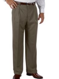 100% Wool Gabardine Wrinkle & Stain Resistant Pleated Front Pant