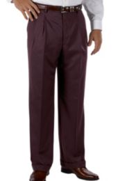 100% Wool Gabardine Wrinkle & Stain Resistant Pleated Front Pant