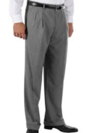 100% Wool Gabardine Wrinkle & Stain Resistant Pleated Front Pant