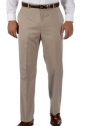 100% Wool Gabardine Wrinkle & Stain Resistant Flat Front Pant