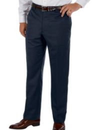 100% Wool Gabardine Wrinkle & Stain Resistant Flat Front Pant