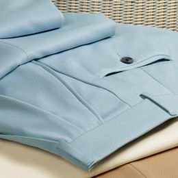 Performance Microfiber Double Reverse Pleat Trousers