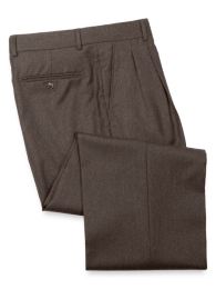 Wool & Cashmere Flannel Pleated Front Pant