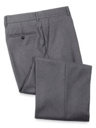 Wool & Cashmere Flannel Flat Front Pant