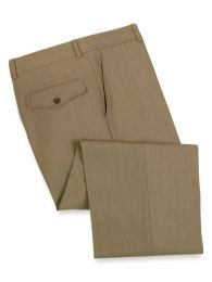 Wool Micro Stripe Flat Front Pants