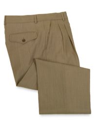 Wool Micro Stripe Pleated Front Pants