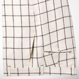 Windowpane Linen Trousers
