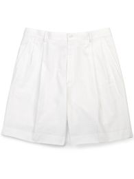 Cotton Seersucker Pleated Shorts