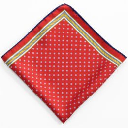 Silk Framed Dots Pocket Square