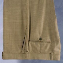 Flat Front 100% Wool Suit Trousers