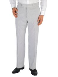 100% Cotton Seersucker Flat Front Suit Separate Pants