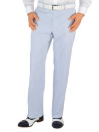 100% Cotton Seersucker Flat Front Suit Separate Pants
