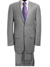 100% Wool 2 Button Notch Lapel Solid Suit