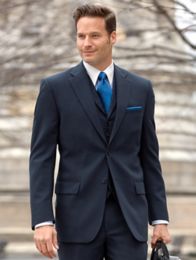 100% Wool Two-Button Notch Lapel Suit Separate Jacket