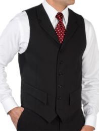 100% Wool Six-Button Notch Lapel Suit Separate Vest