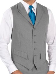100% Wool Six-Button Notch Lapel Suit Separate Vest