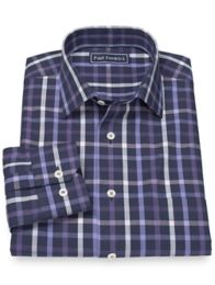 100 Cotton Check Jermyn Street Collar Sport Shirt Paul Fredrick