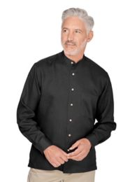100% Linen Band Collar Sport Shirt