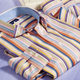 Striped Long Sleeve Sport Shirt