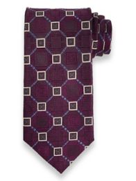 Medallion Woven Silk Tie from Paul Fredrick | Paul Fredrick