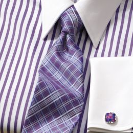 Satin Plaid Tie